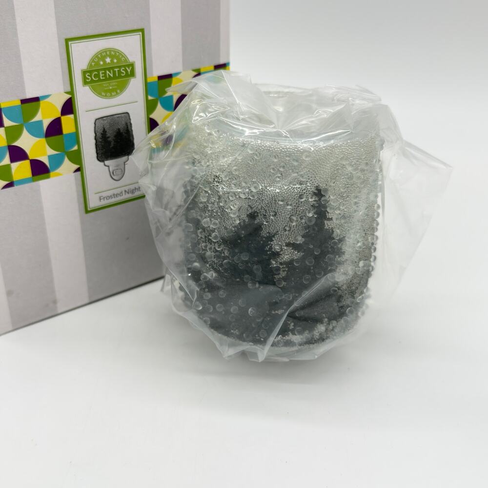 Scentsy Frosted Night Mini Plug In Wax Warmer Christmas Holiday Trees NEW in Box